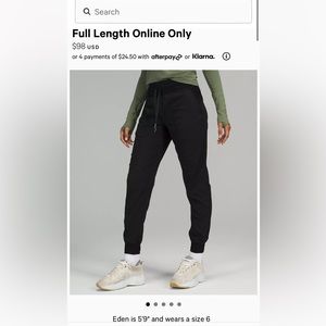 Lululemon Dance jogger - full length